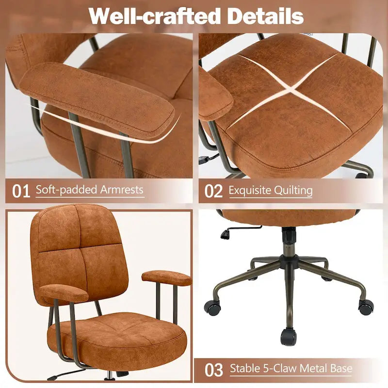 Chaise de bureau Costway en similicuir avec - Voir les détails