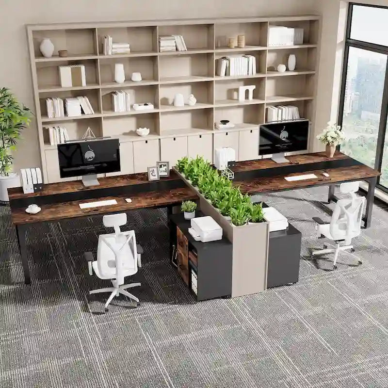 Ensemble de bureau de direction 63 po avec classeur latéral 40 po pour bureau à domicile