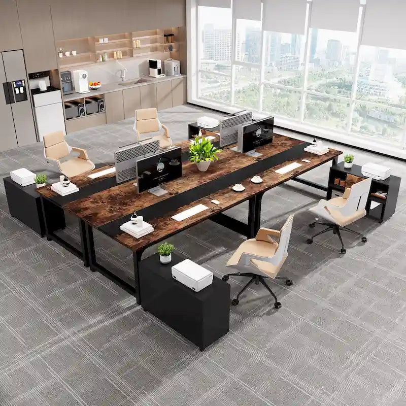 Ensemble de bureau de direction 63 po avec classeur latéral 40 po pour bureau à domicile