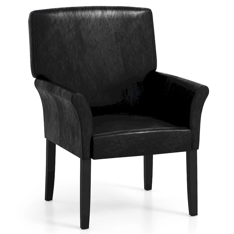 Fauteuil de bureau en cuir PU Costway pour visiteurs/réception - Voir les détails