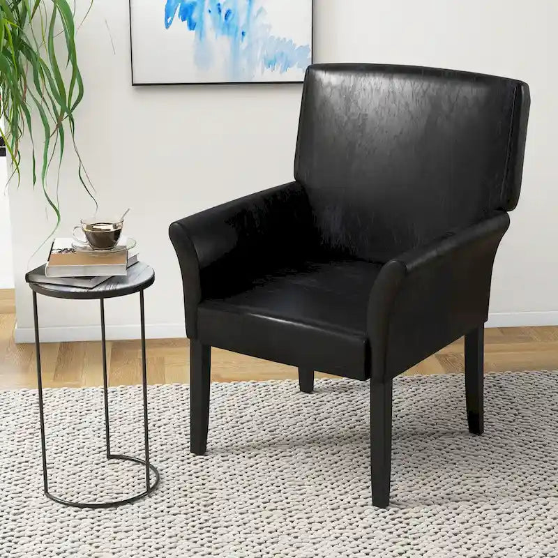 Fauteuil de bureau en cuir PU Costway pour visiteurs/réception - Voir les détails