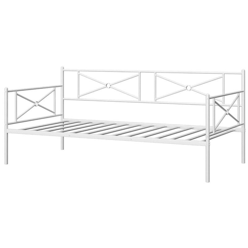 Cadre de lit de repos en métal Costway, taille double, avec lattes de soutien pour matelas