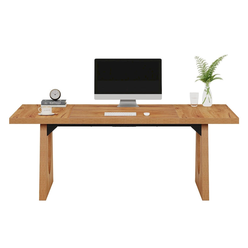 Bureau de direction de 180 cm, bureau d'ordinateur rectangulaire avec grand plateau