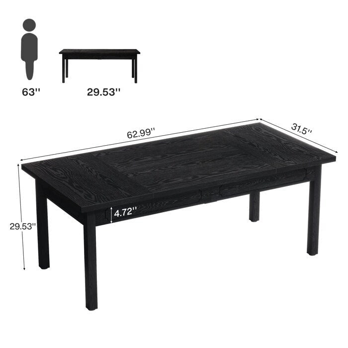 Bureau d'ordinateur de 160 cm, grand bureau de direction pour bureau à domicile