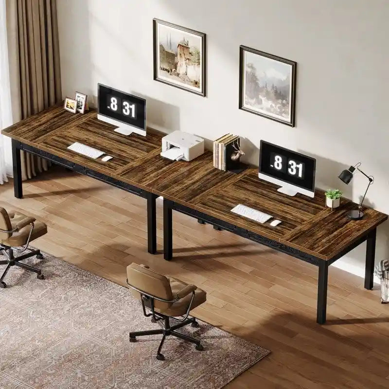 Bureau d'ordinateur de 160 cm, grand bureau de direction pour bureau à domicile