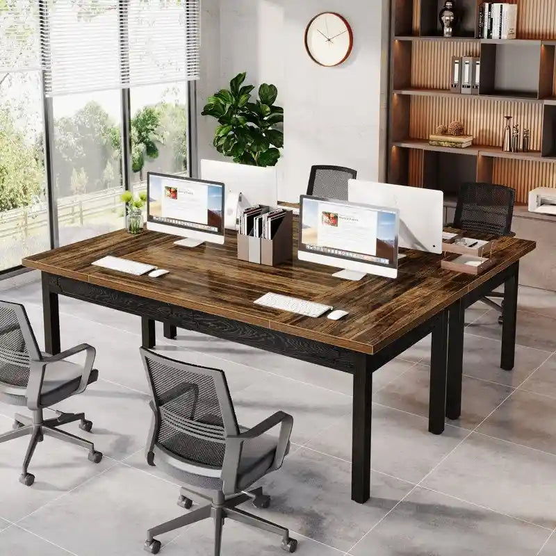 Bureau d'ordinateur de 160 cm, grand bureau de direction pour bureau à domicile