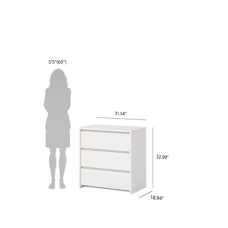 Commode à 3 tiroirs Porch & Den Next de 31 po de largeur