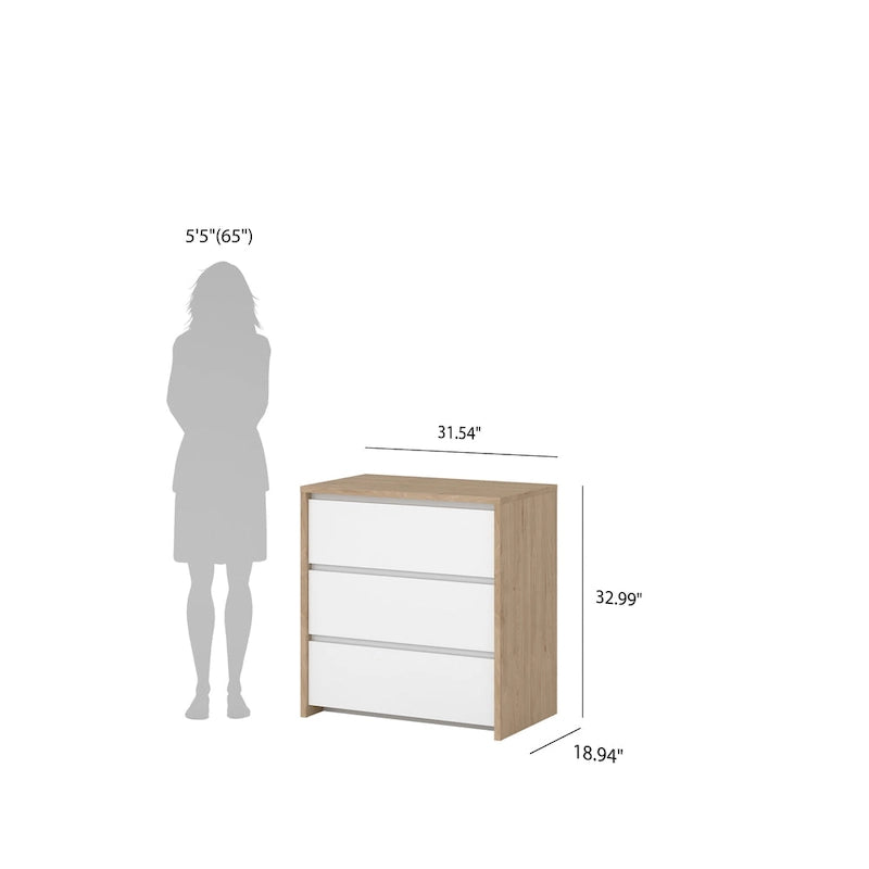 Commode à 3 tiroirs Porch & Den Next de 31 po de largeur