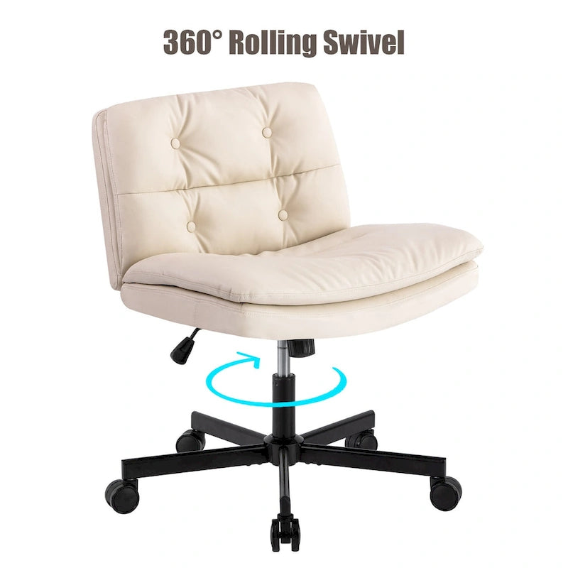 Chaise de bureau pivotante à roulettes grande taille 360°
