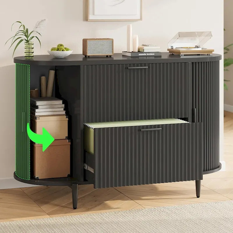 Meuble de classement à 2 tiroirs Meuble de rangement pour bureau à domicile avec 2 portes