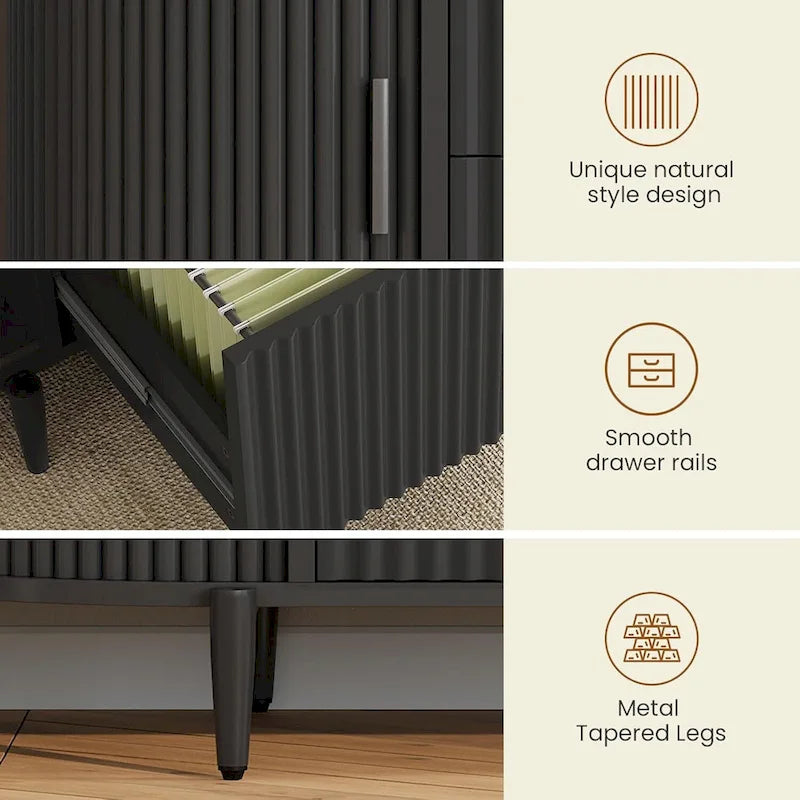 Meuble de classement à 2 tiroirs Meuble de rangement pour bureau à domicile avec 2 portes