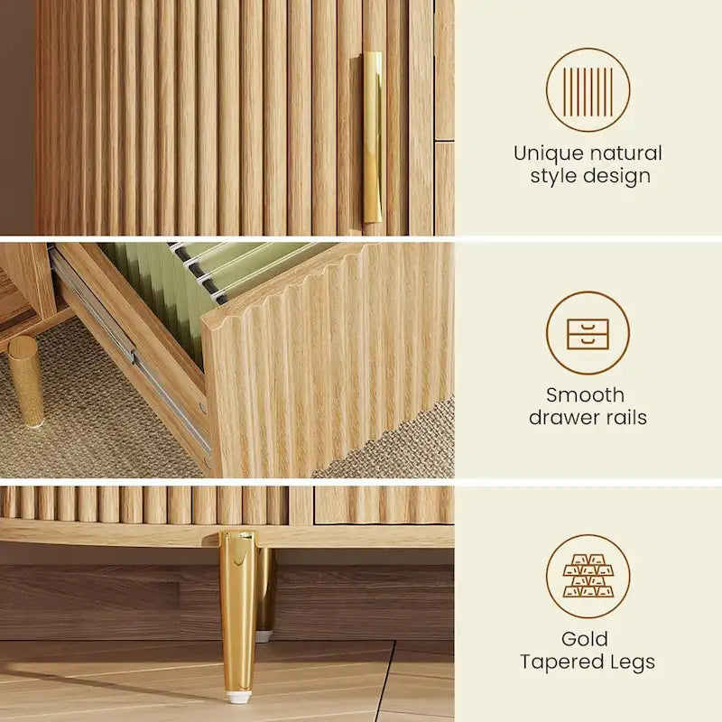 Meuble de classement à 2 tiroirs Meuble de rangement pour bureau à domicile avec 2 portes