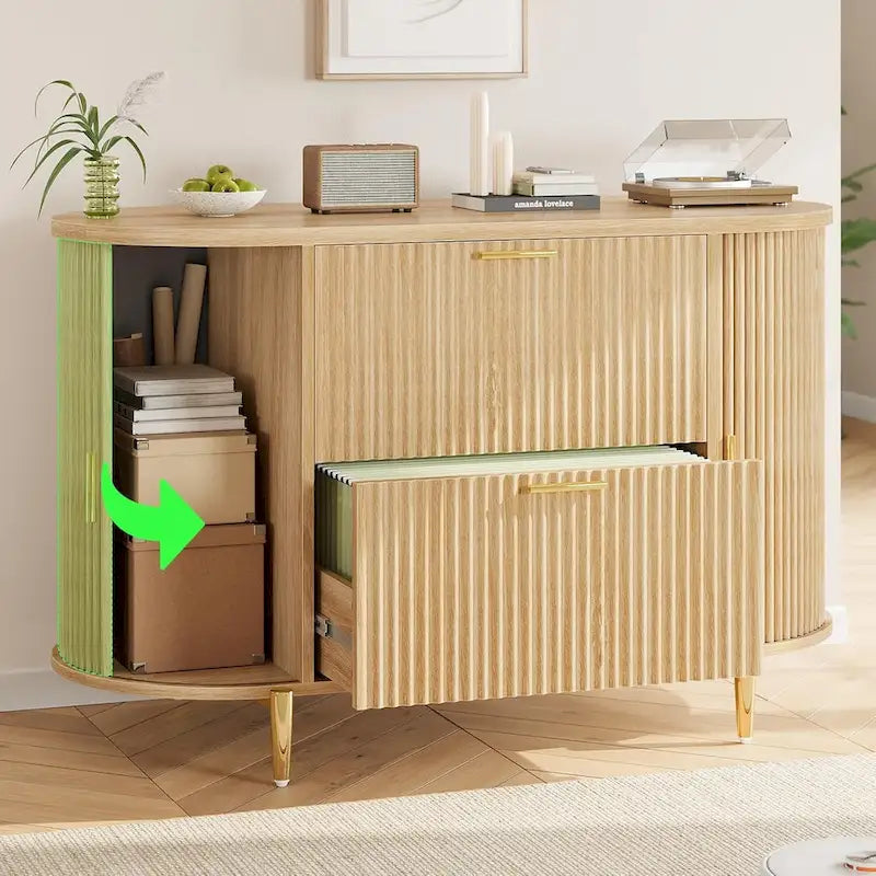 Meuble de classement à 2 tiroirs Meuble de rangement pour bureau à domicile avec 2 portes