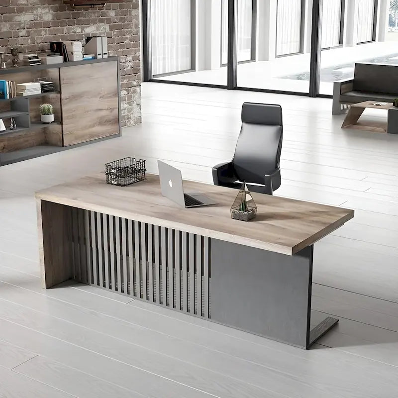 Bureau d'ordinateur de bureau de direction moderne pour le travail et l'écriture