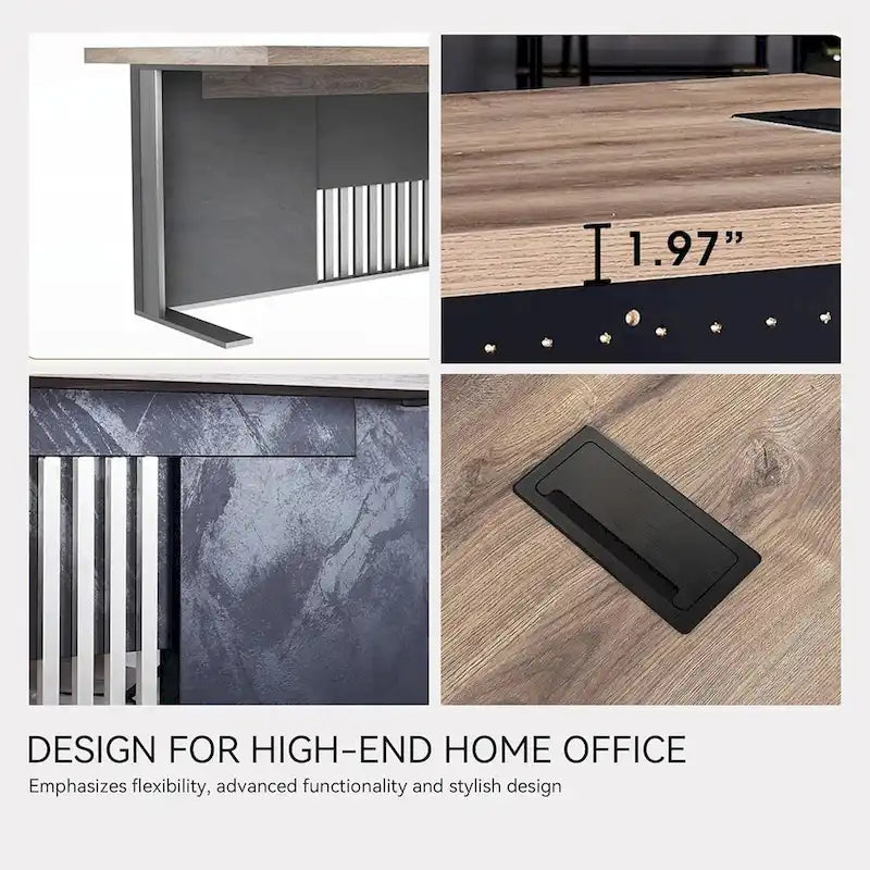 Bureau d'ordinateur de bureau de direction moderne pour le travail et l'écriture