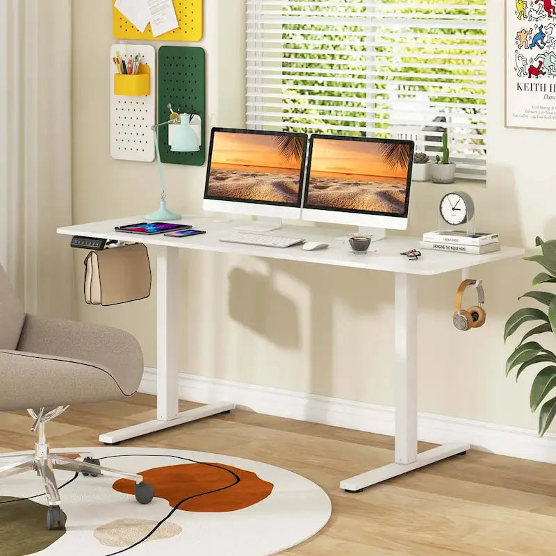 Costway Bureau assis-debout électrique réglable en hauteur 160 x 61 cm - Voir les détails