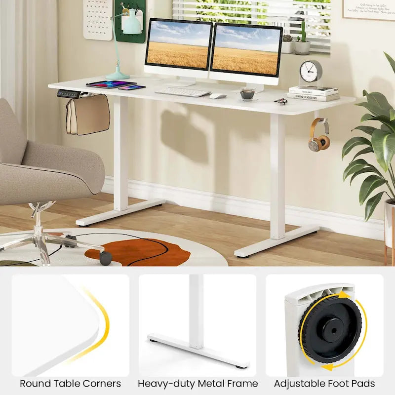 Costway Bureau assis-debout électrique réglable en hauteur 160 x 61 cm - Voir les détails