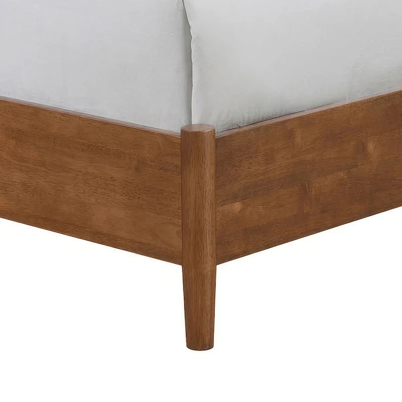 Ensemble de chambre à coucher 3 pièces en tissu bouclé, plateforme et style mid-century Beau de Furniture of America