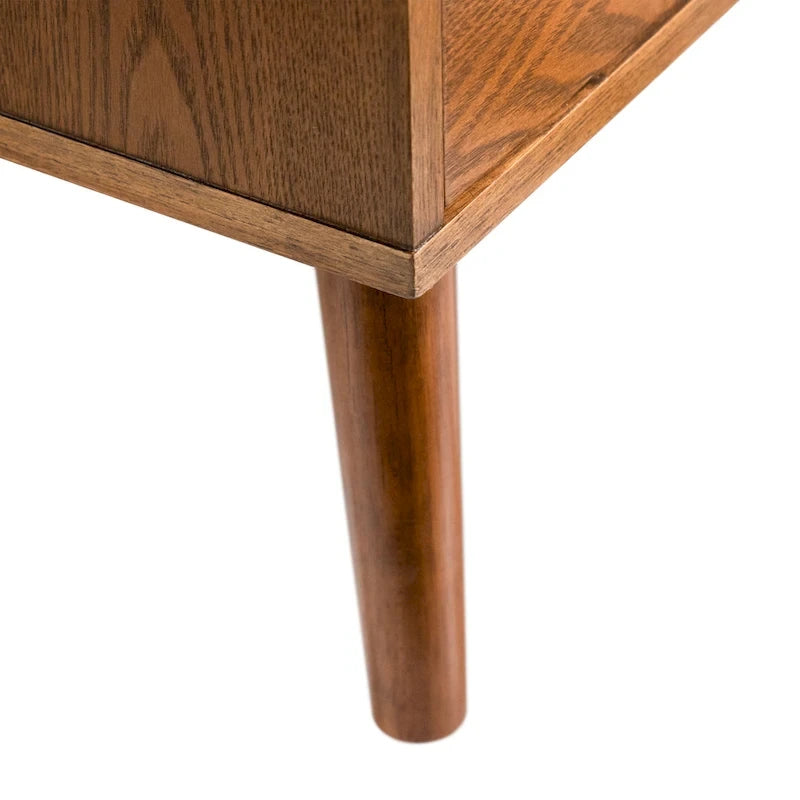 Ensemble de chambre à coucher 3 pièces en tissu bouclé, plateforme et style mid-century Beau de Furniture of America