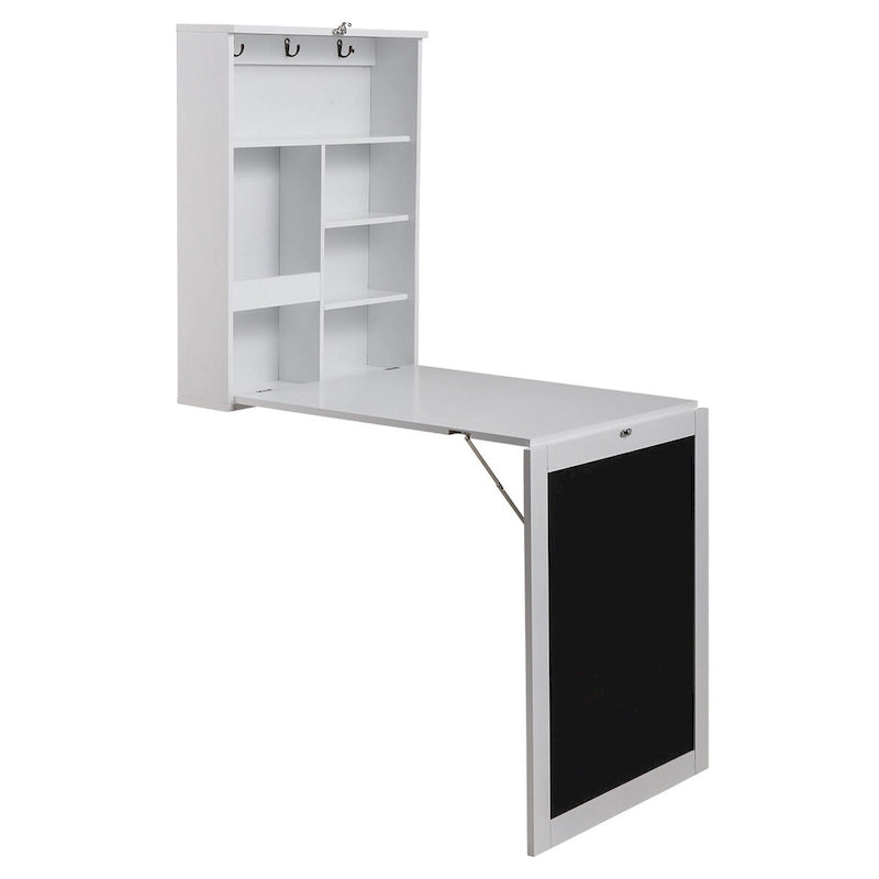 Bureau d'angle en L, bureau d'ordinateur rotatif à 360 degrés avec étagères de rangement, poste de travail avec table d'écriture