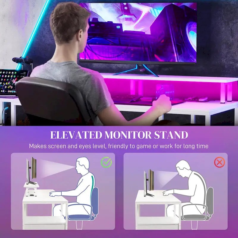 Bureau d'angle en L, bureau d'ordinateur rotatif à 360 degrés avec étagères de rangement, poste de travail avec table d'écriture