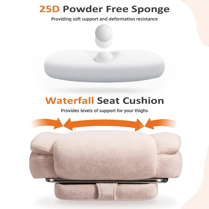 Chaise de bureau de massage chauffante EROMMY avec repose-pieds, chaise de bureau inclinable ergonomique avec support lombaire et hauteur réglable.