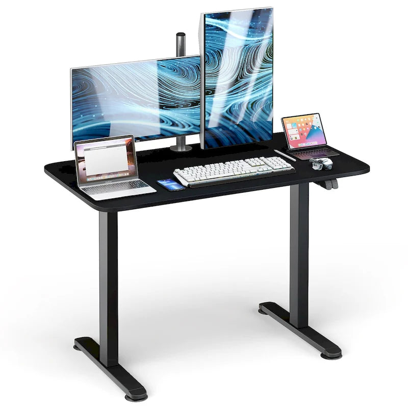 Gymax Bureau Debout Électrique Réglable Hauteur Bureau d'Ordinateur