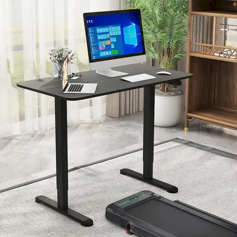 Gymax Bureau Debout Électrique Réglable Hauteur Bureau d'Ordinateur