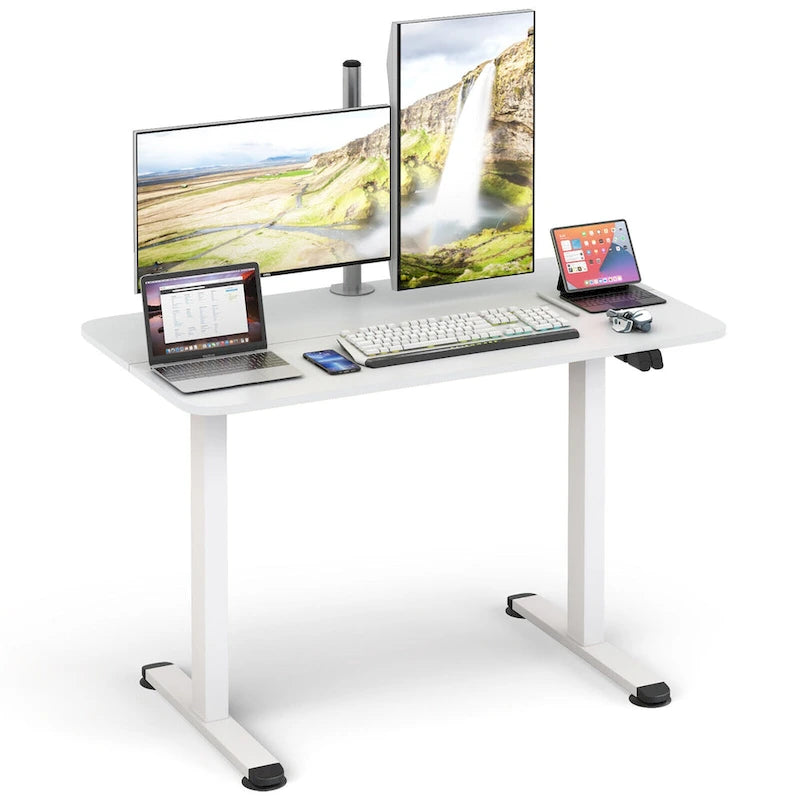 Gymax Bureau Debout Électrique Réglable Hauteur Bureau d'Ordinateur