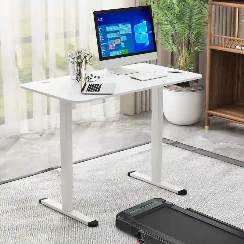 Gymax Bureau Debout Électrique Réglable Hauteur Bureau d'Ordinateur