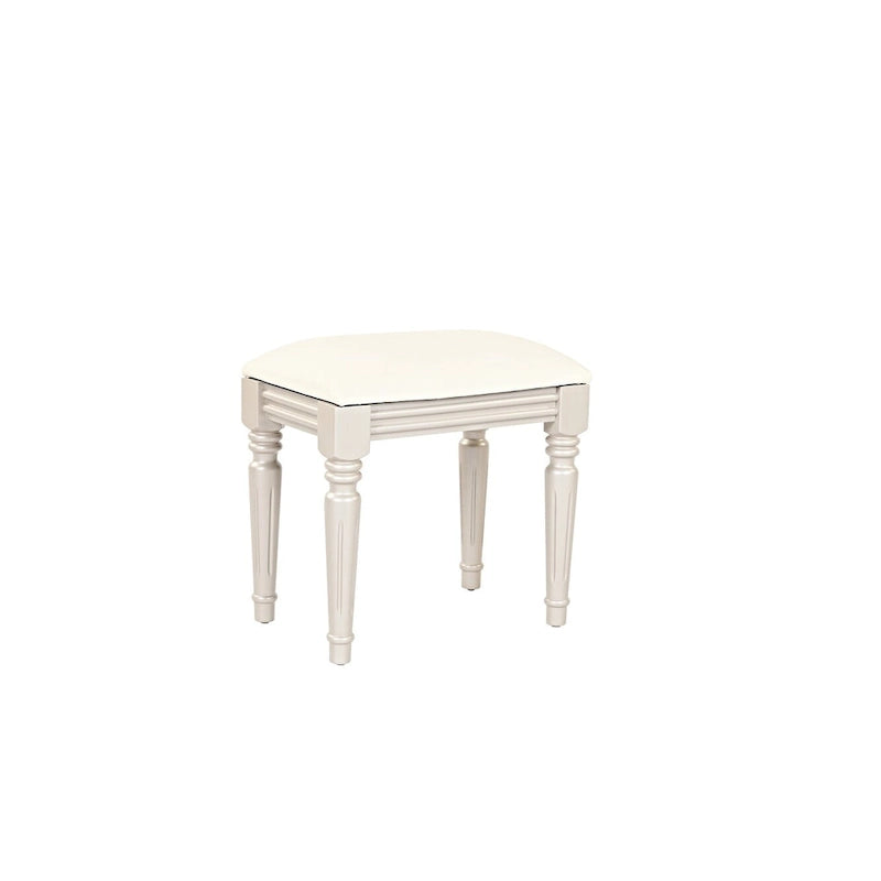 Coiffeuse de luxe avec miroir rond, réglable en hauteur, ensemble de coiffeuse élégant, 4 tiroirs et tabouret