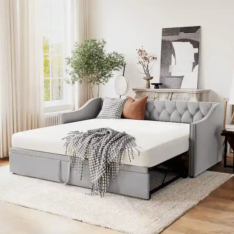 Lit de repos moderne pour une personne avec lit gigogne relevable