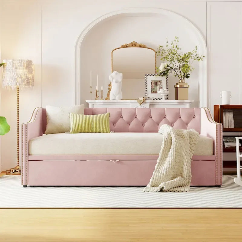 Lit de repos moderne pour une personne avec lit gigogne relevable