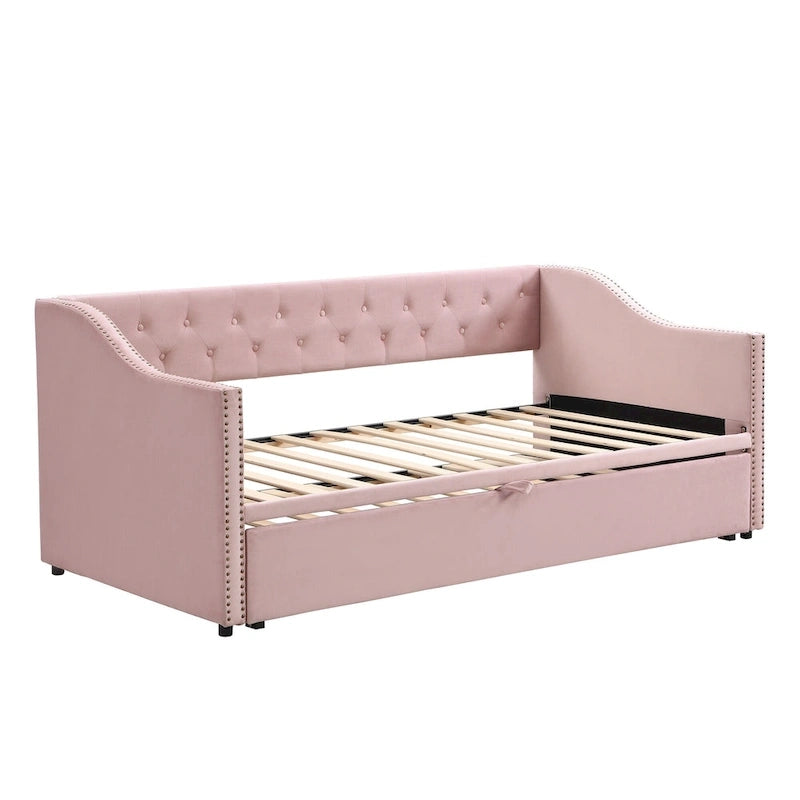 Lit de repos moderne pour une personne avec lit gigogne relevable