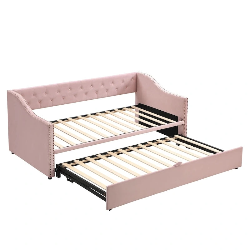 Lit de repos moderne pour une personne avec lit gigogne relevable