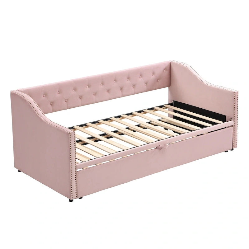 Lit de repos moderne pour une personne avec lit gigogne relevable