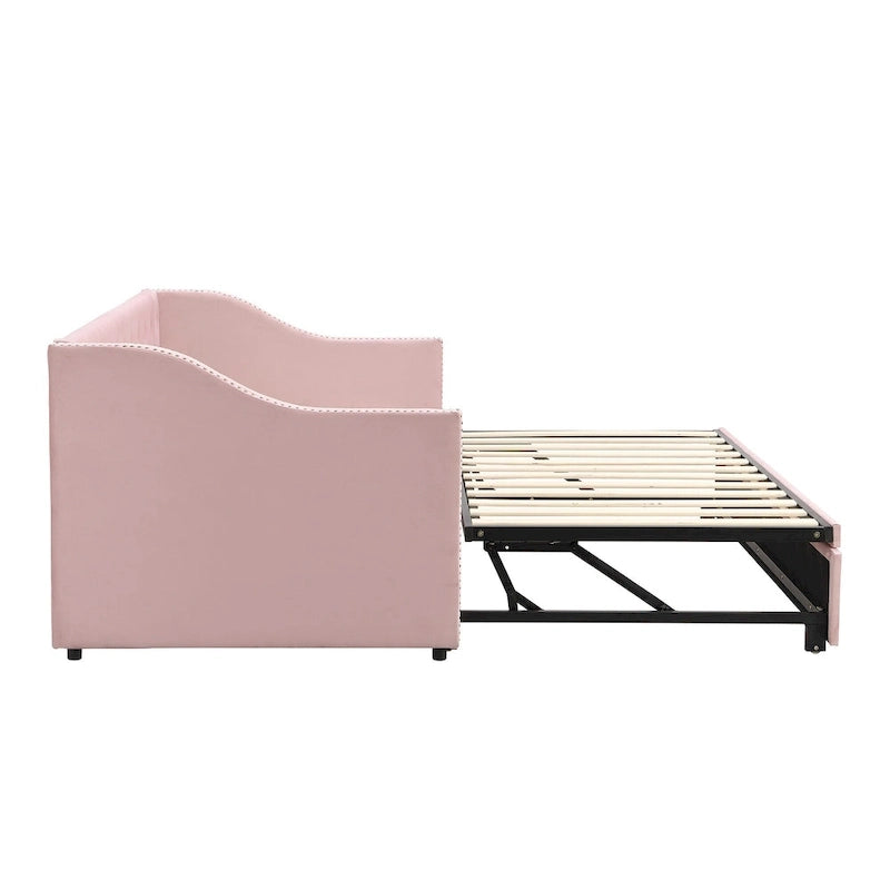 Lit de repos moderne pour une personne avec lit gigogne relevable