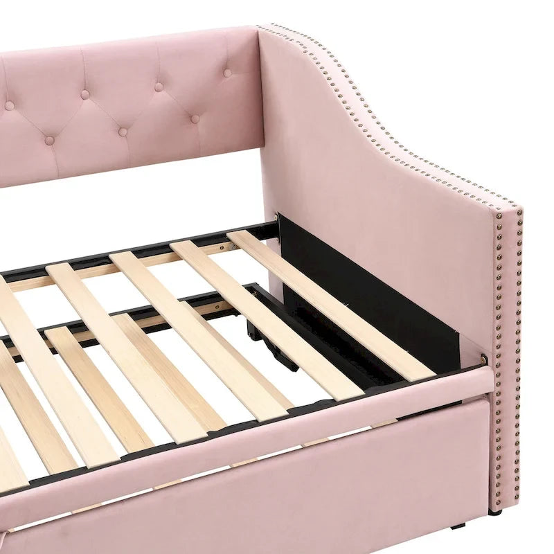 Lit de repos moderne pour une personne avec lit gigogne relevable