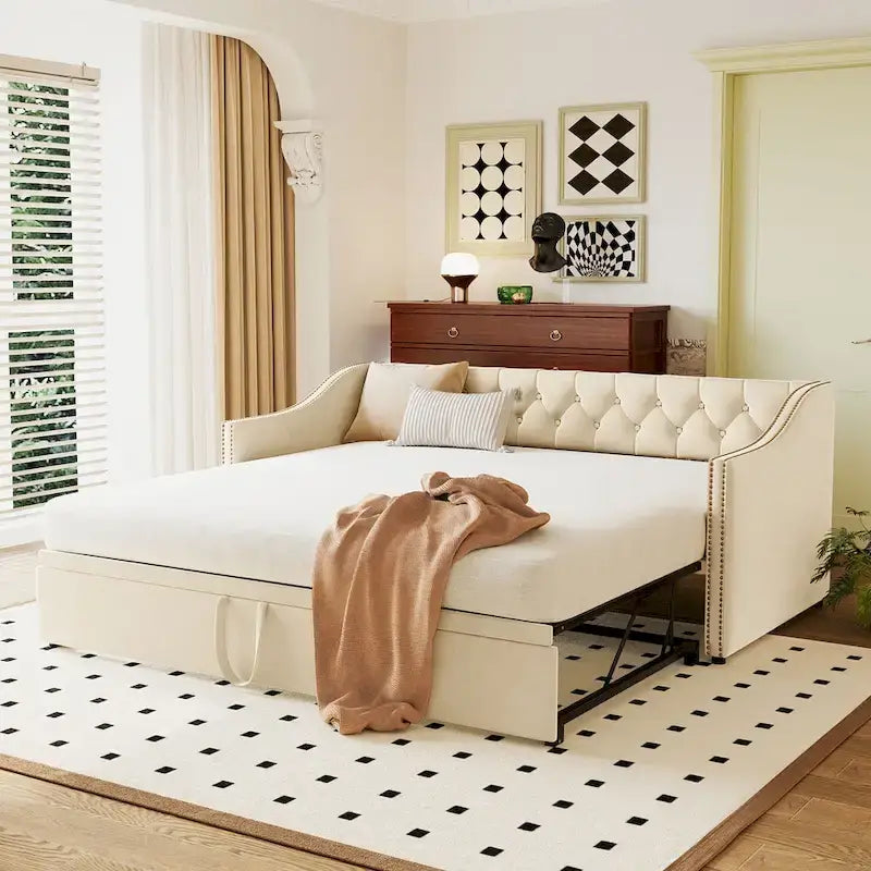 Lit de repos moderne pour une personne avec lit gigogne relevable
