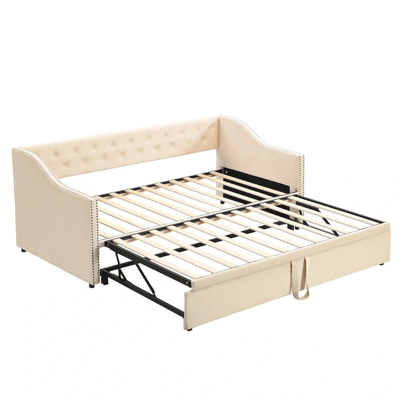 Lit de repos moderne pour une personne avec lit gigogne relevable