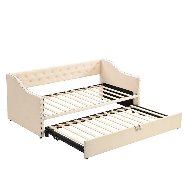 Lit de repos moderne pour une personne avec lit gigogne relevable