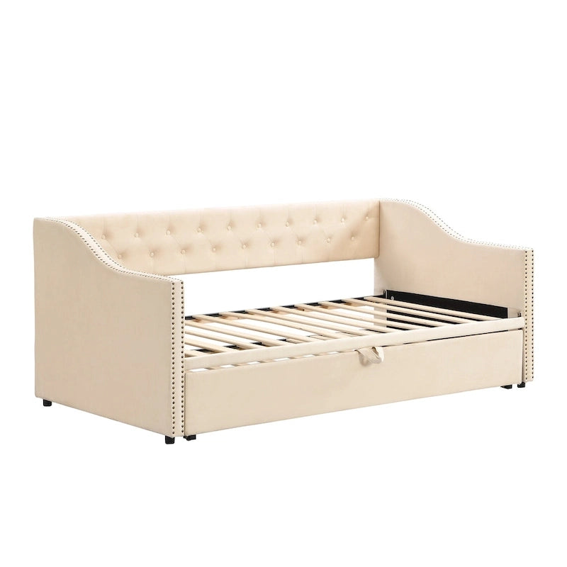 Lit de repos moderne pour une personne avec lit gigogne relevable