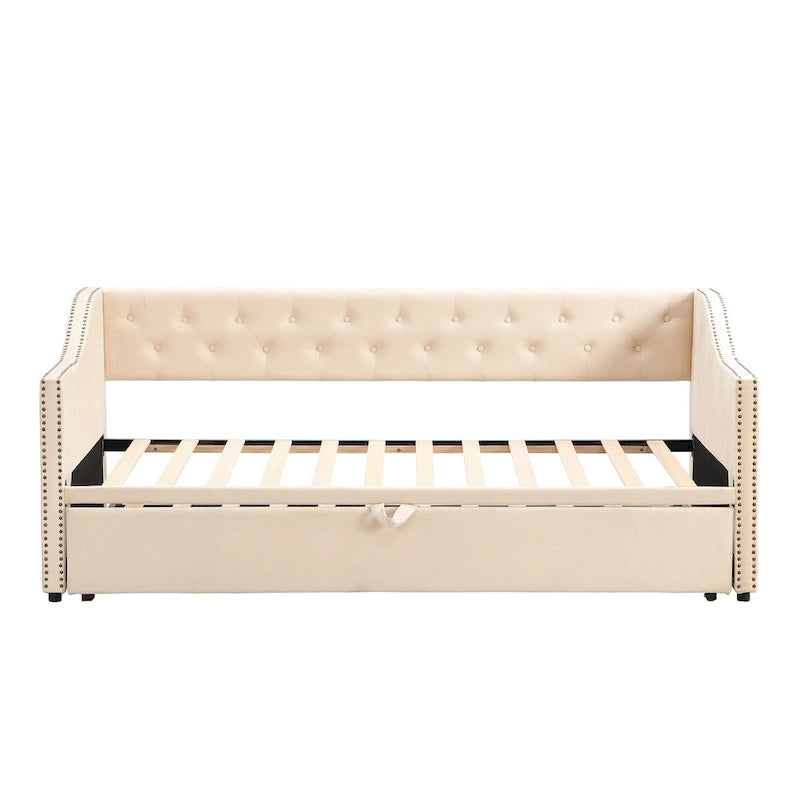 Lit de repos moderne pour une personne avec lit gigogne relevable
