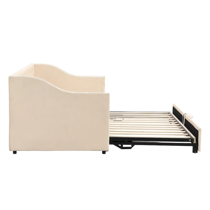 Lit de repos moderne pour une personne avec lit gigogne relevable