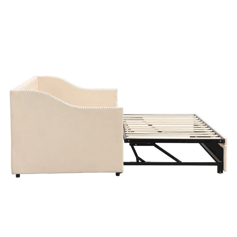 Lit de repos moderne pour une personne avec lit gigogne relevable