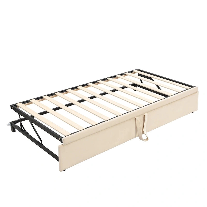 Lit de repos moderne pour une personne avec lit gigogne relevable