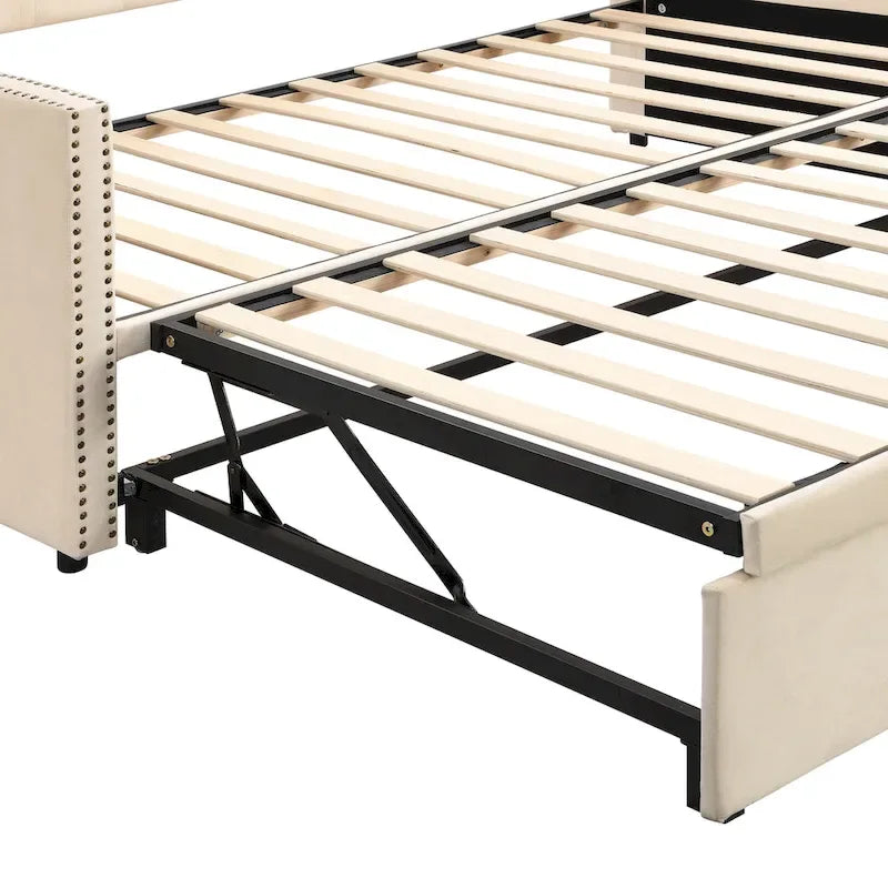 Lit de repos moderne pour une personne avec lit gigogne relevable