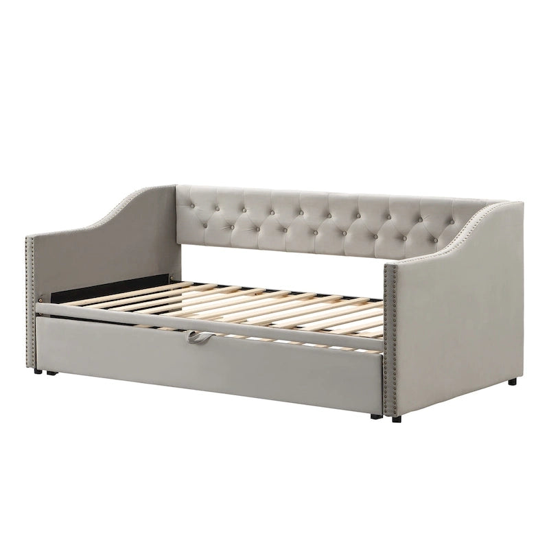 Lit de repos moderne pour une personne avec lit gigogne relevable