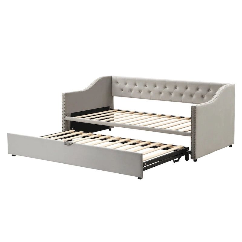Lit de repos moderne pour une personne avec lit gigogne relevable