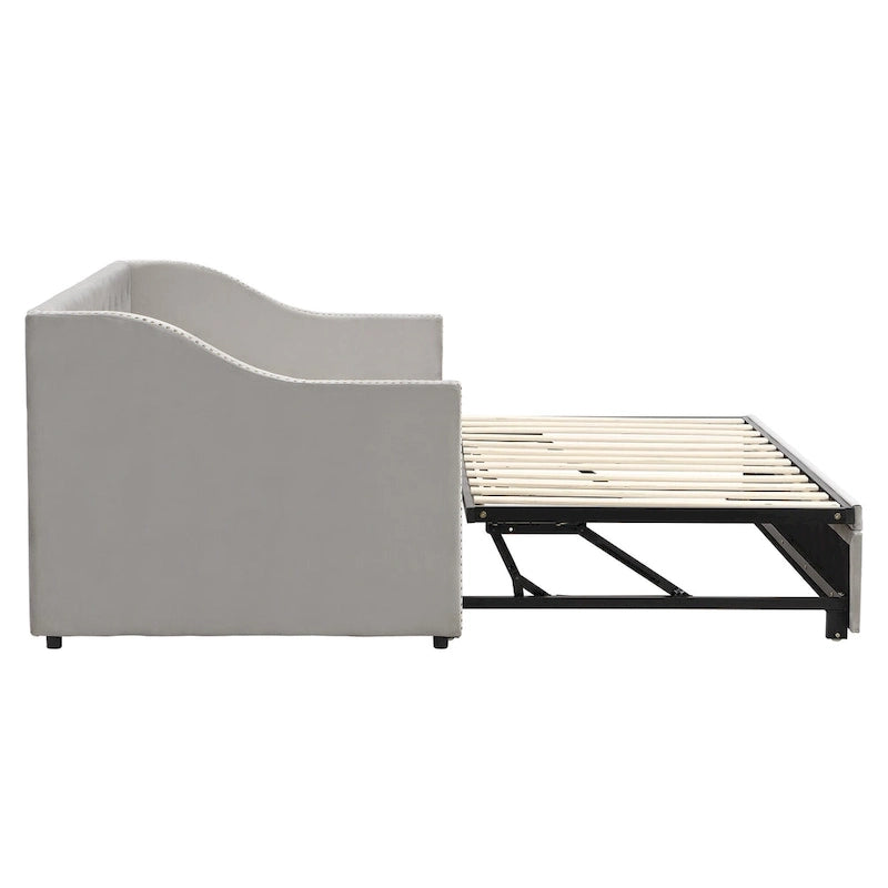 Lit de repos moderne pour une personne avec lit gigogne relevable